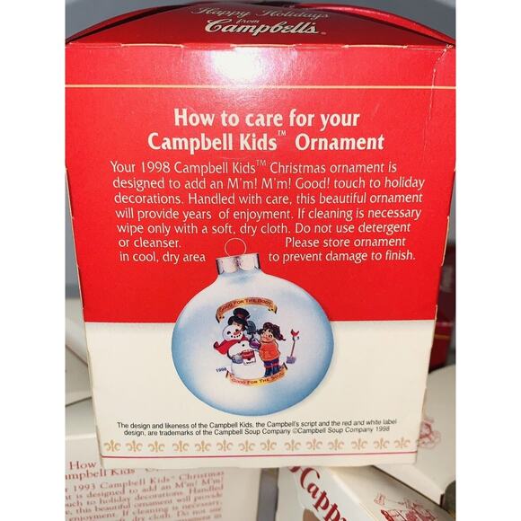 28 Years Old 1998 Collectors Edition Campbells Soup Kids Christmas Ornament NOS - Picture 2 of 11
